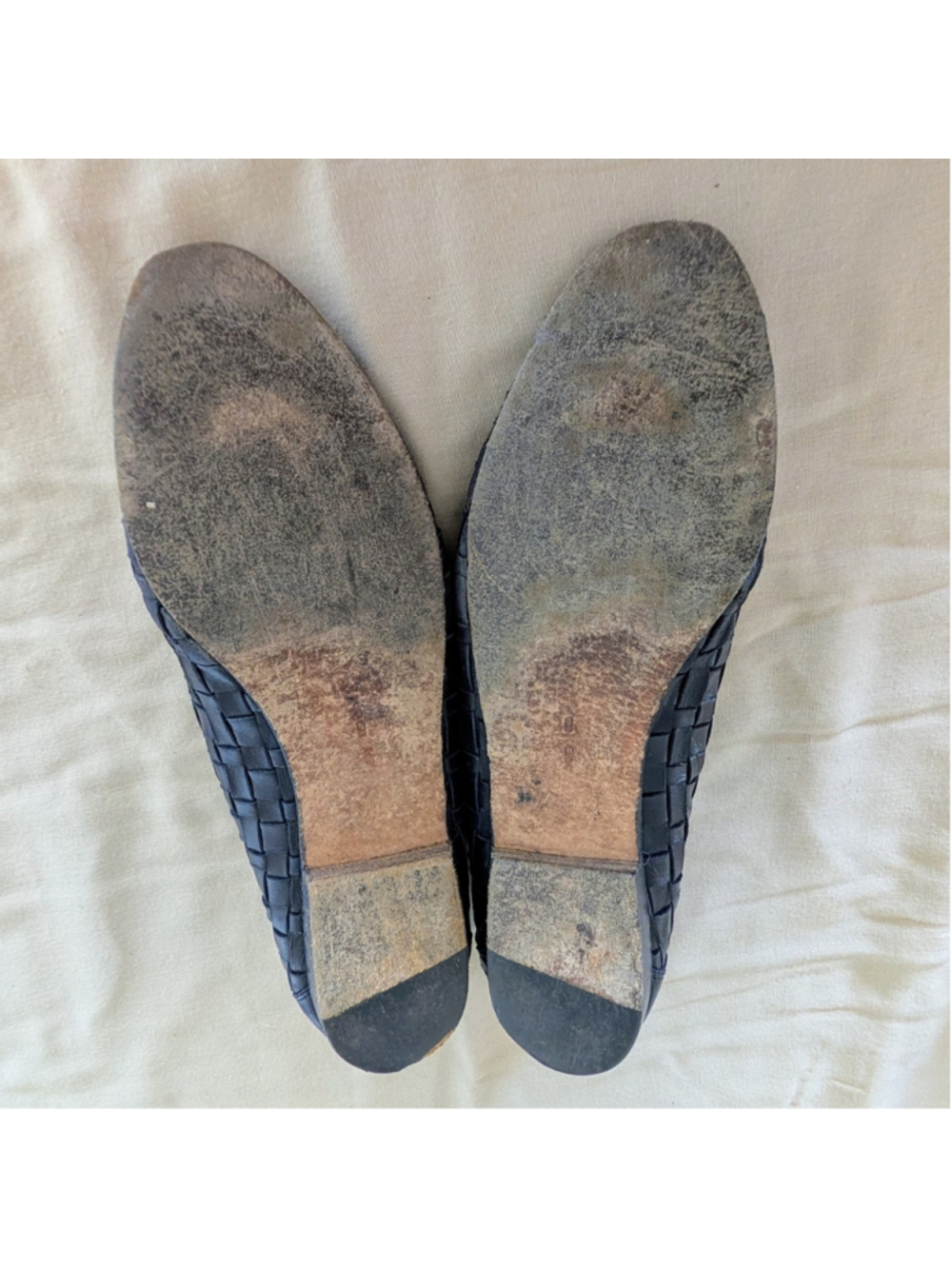 Cole Haan Italy Woven Leather Loafers Black Slip On Flats Women’s 9 AAA READ - Picture 7 of 10